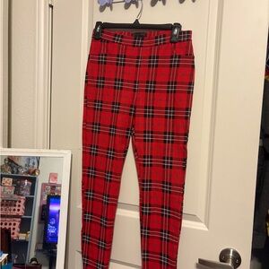 Sanctuary Red Plaid Pants
